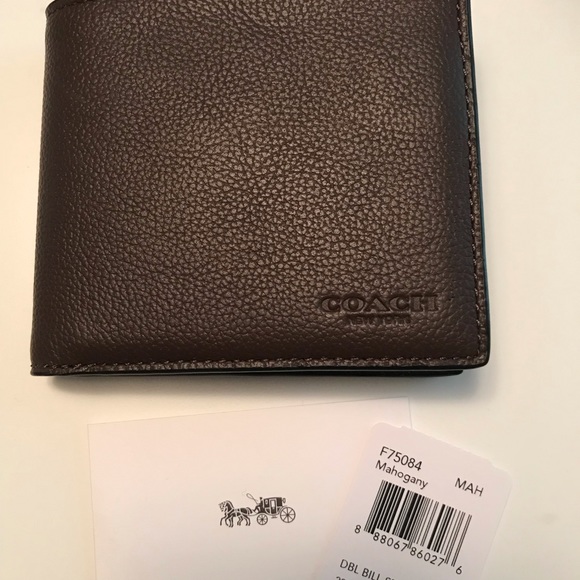 NWT Coach Men’s Double Billfold Wallet - Picture 3 of 6